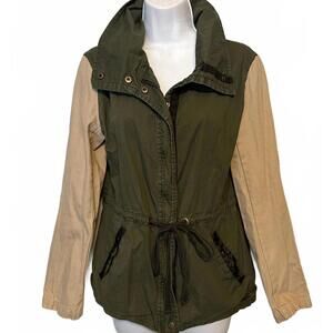 Lovposh Women's Utility Jacket With Embroidered Back, Size Med